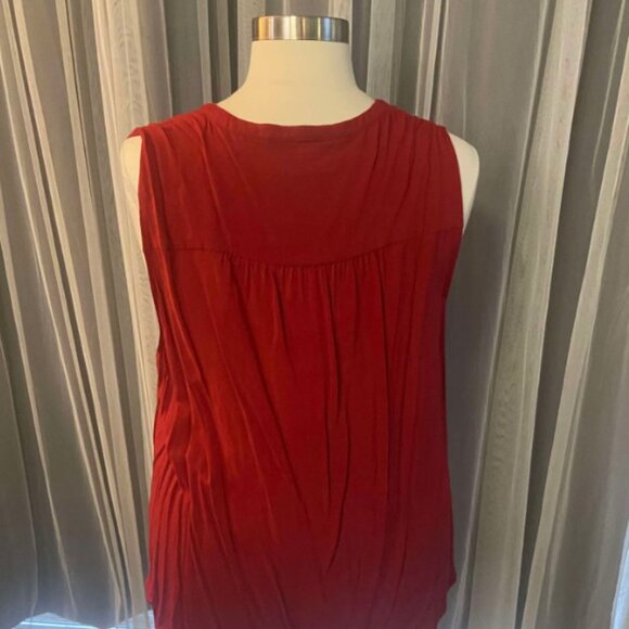 Torrid size 4 Red tie front button up Top - Picture 3 of 3